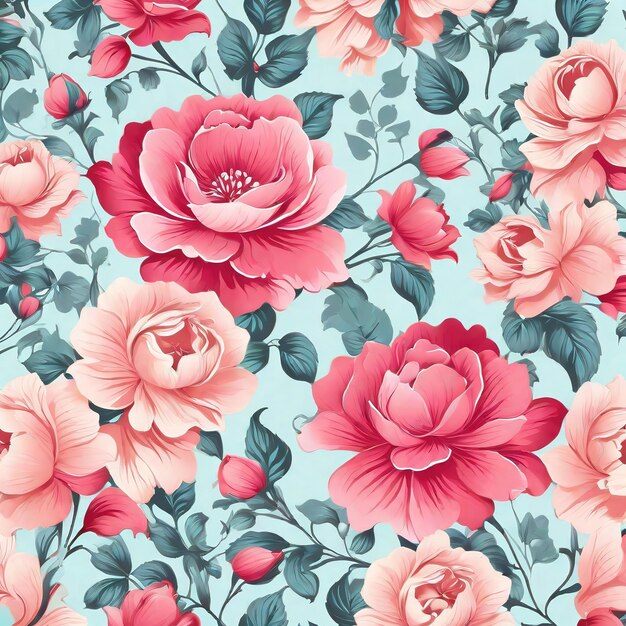 magnifique arrière-plan à motifs sans couture de fleurs pour un produit haut de gamme ai généré