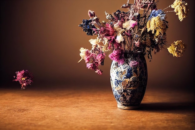 Magnifique bouquet de fleurs d'élégance dans un vase isolé