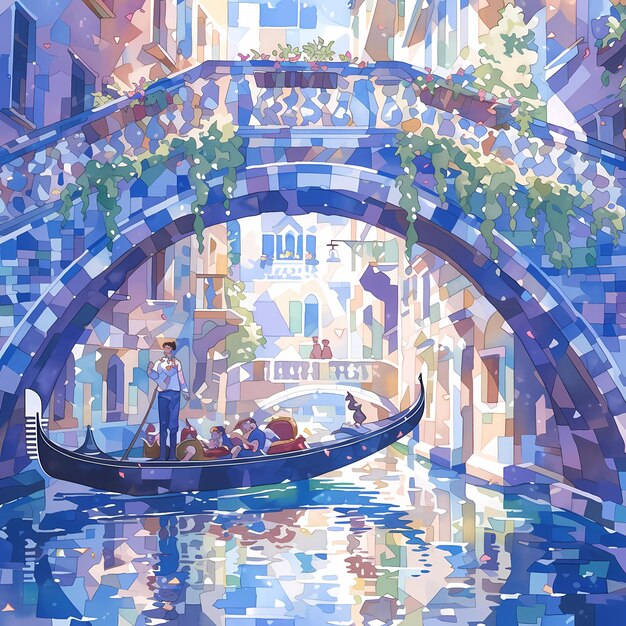 Photo le magnifique canal vénitien au milieu d'une architecture époustouflante
