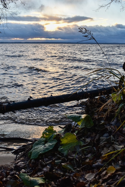 Magnifique coucher de soleil sur la Volga