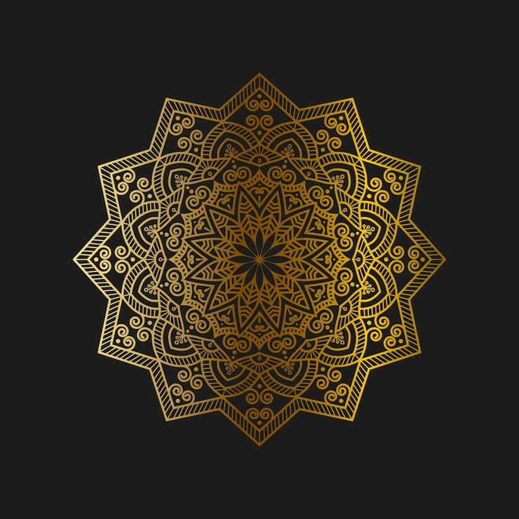 Photo le magnifique design de mandala de luxe de golden vector