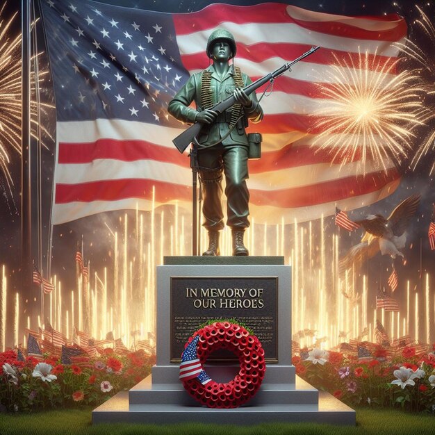 Ce magnifique dessin est fait pour divers événements américains comme le Memorial Day.