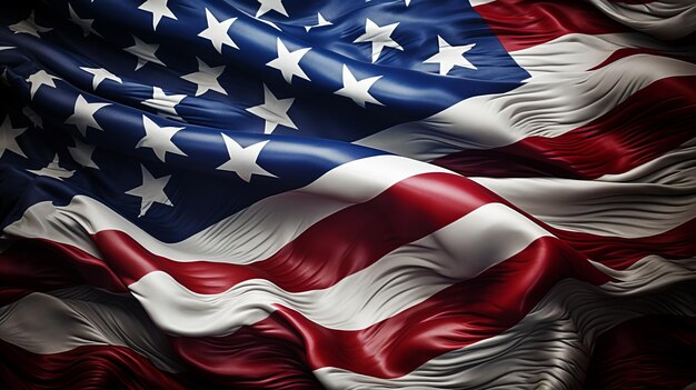Un magnifique drapeau américain agitant