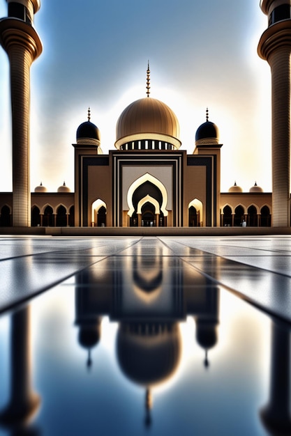 Le magnifique fond d'écran photo de la mosquée colorée