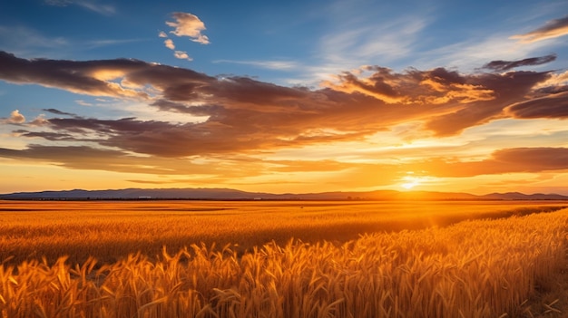 Une magnifique génération d'IA Golden Sunset