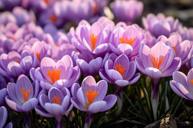 La magnifique lavande Saffron Crocus est en fleurs