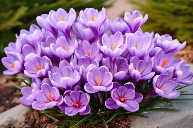 La magnifique lavande Saffron Crocus est en fleurs