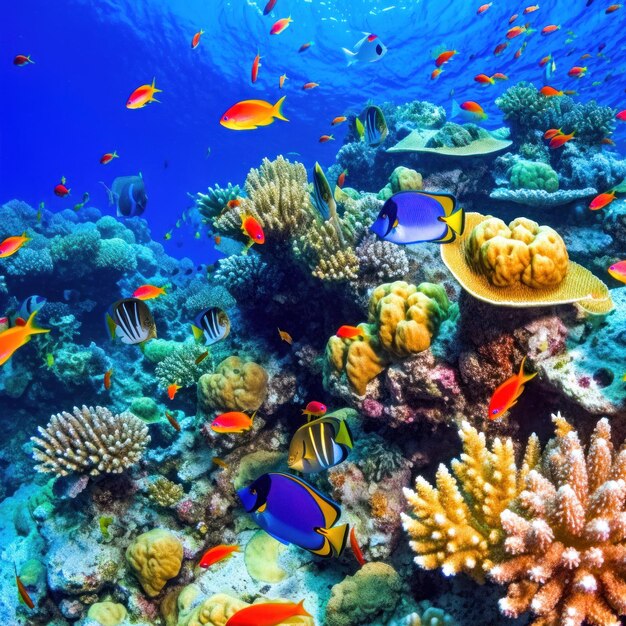 Magnifique monde sous-marin de l'océan tropical