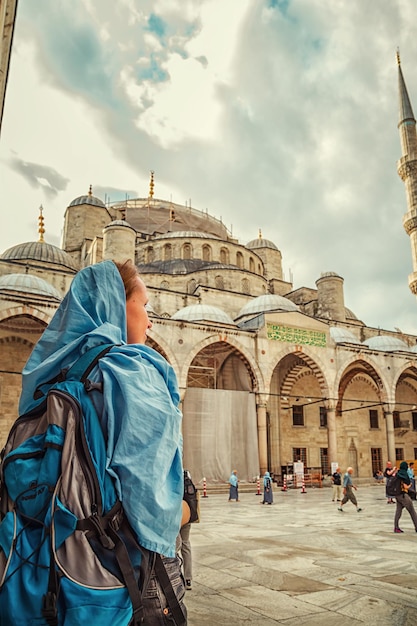 La magnifique mosquée bleue d'Istanbul, en Turquie