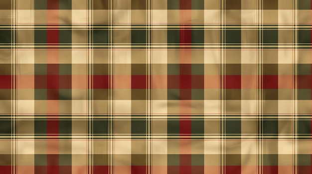 Un magnifique motif à carreaux de tartan dans des tons de terre