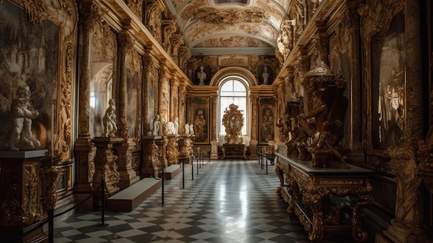 Un magnifique palais baroque IA générative