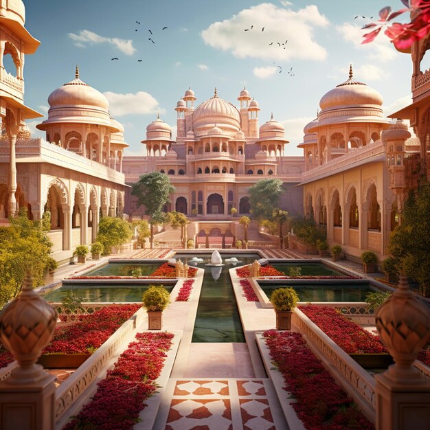 Photo le magnifique palais de jaipur