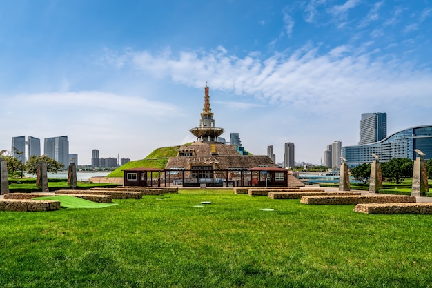 Le magnifique paysage architectural du littoral de Rizhao, Chine