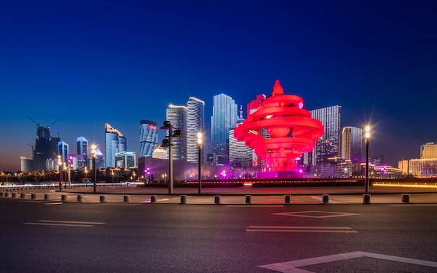 Le magnifique paysage architectural urbain moderne de Qingdao