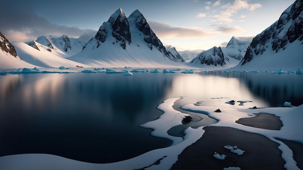 Le magnifique paysage de l'Arctique