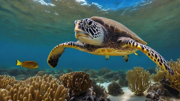 Le magnifique paysage du monde sous-marin fascinant de l'île de Bonaire dans les Caraïbes