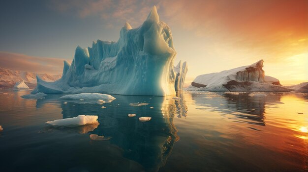 un magnifique paysage de glaciers