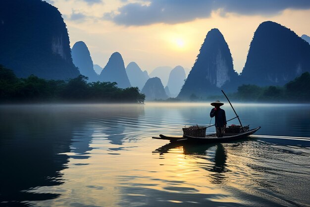 Le magnifique paysage de Guilin