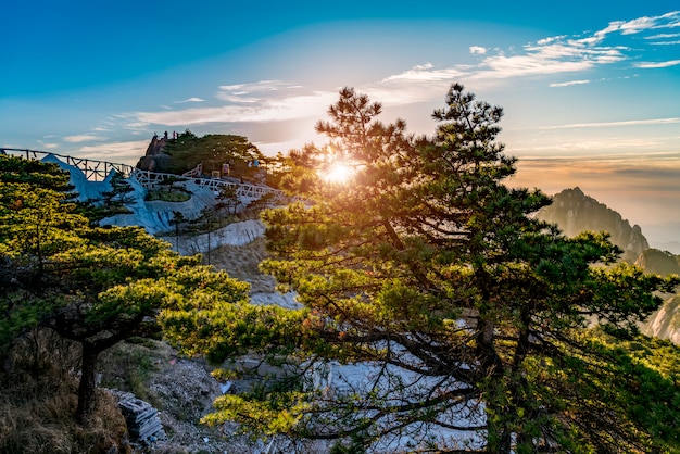 Le magnifique paysage naturel de la montagne Huangshan en Chine