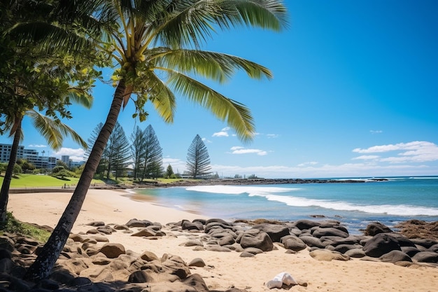 Photo le magnifique paysage de la plage de moffat dans le queensland, en australie