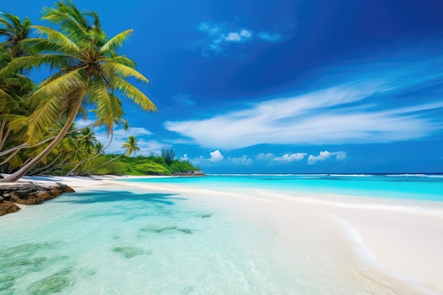 Magnifique paysage de plage tropicale Destination côtière extraordinaire pour les escapades estivales ornée de w