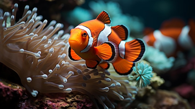 Magnifique poisson-clown sous-marin