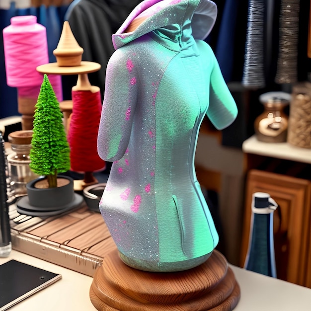 Photo magnifique sweat à capuche dans un mannequin de couture