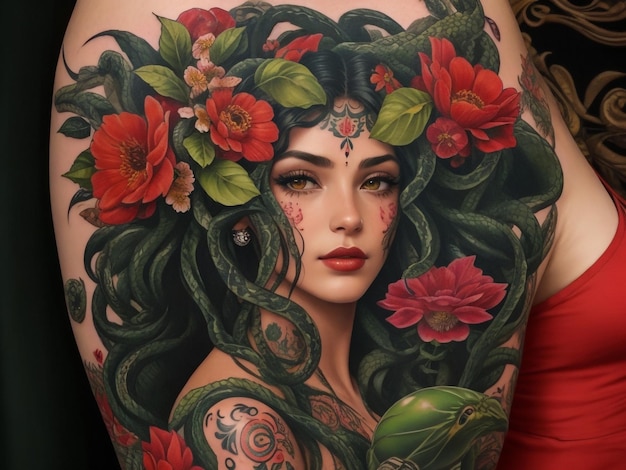 Un magnifique tatouage traditionnel américain