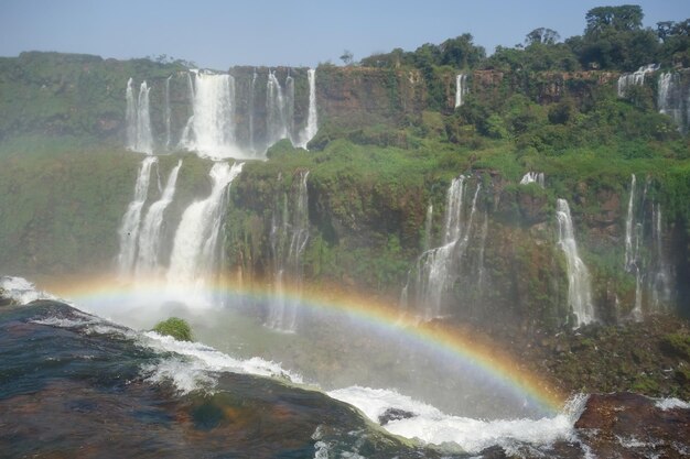 Magnifiques chutes d'Iguazu au Brésil frontière argentine l'une des 7 merveilles de la nature