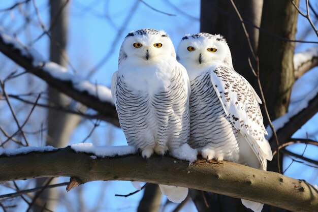 Les magnifiques hiboux des neiges