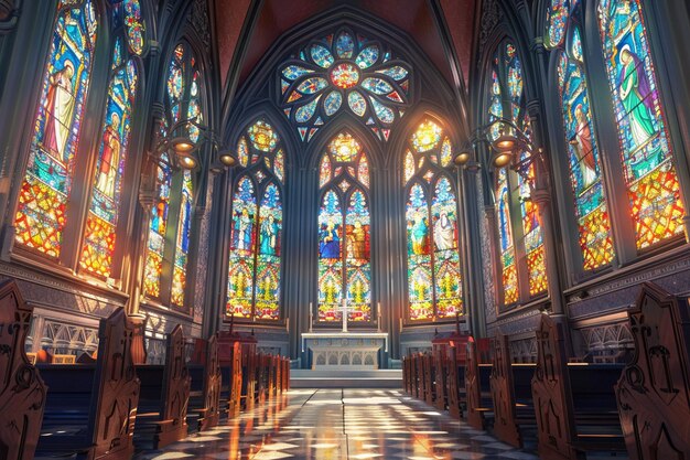 De magnifiques vitraux dans une église historique