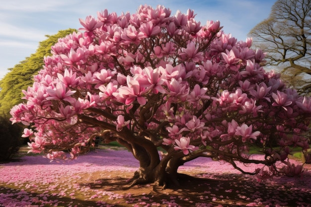 Magnolia fleuri et vibrant Parc végétal de saison Générer Ai