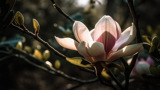 Un magnolia avec le mot magnolia dessus