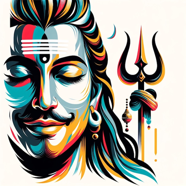 Maha Shivratri Seigneur Shiva œuvre d'art illustration de Mahadev