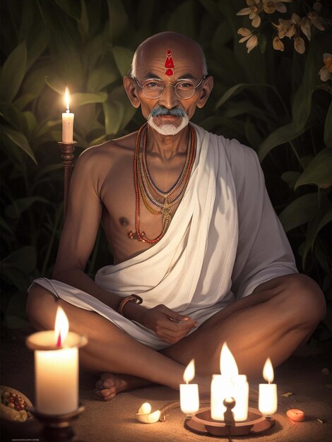 Mahatma Gandhi Indien Diwali