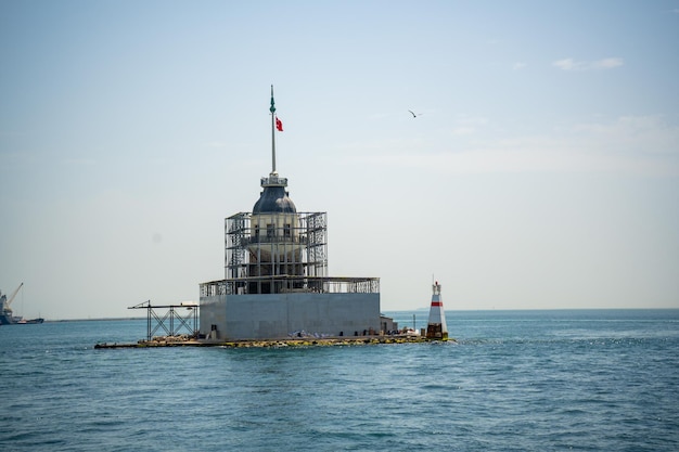 Maiden39s Tower l'un des monuments historiques d'Istanbul est en cours de restauration à Istanbul Turquie