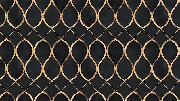 une maille métallique en or avec un motif de cercles