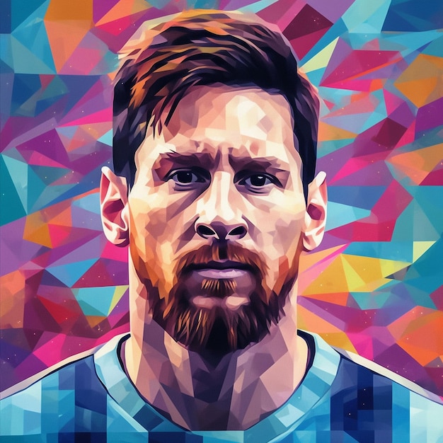 Le maillot d'Argentine de Leonel Messi est un art numérique