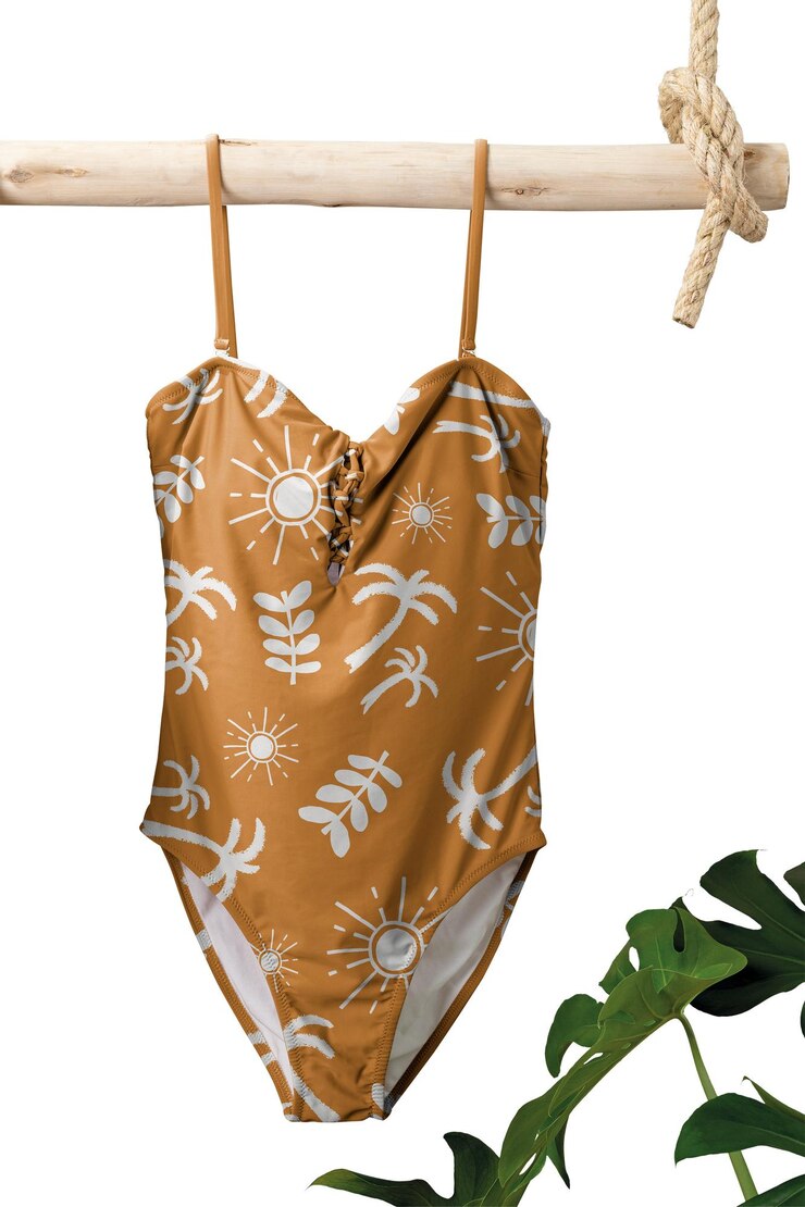 Photo le maillot de bain du palmier doré