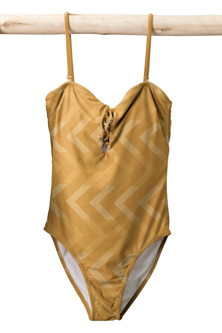 Photo maillot de bain géométrique en or