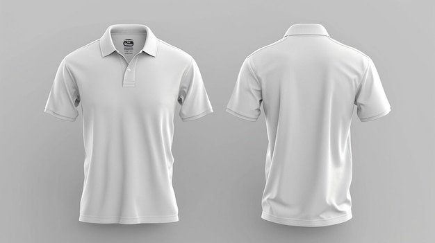 Maillot de polo blanc généré par ai