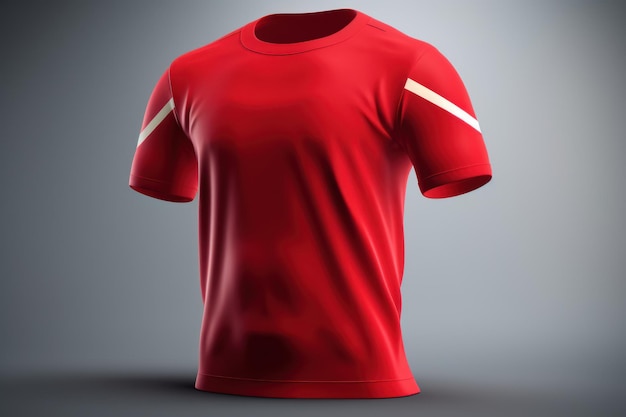 Maillot rouge avec une bande blanche sur le devant