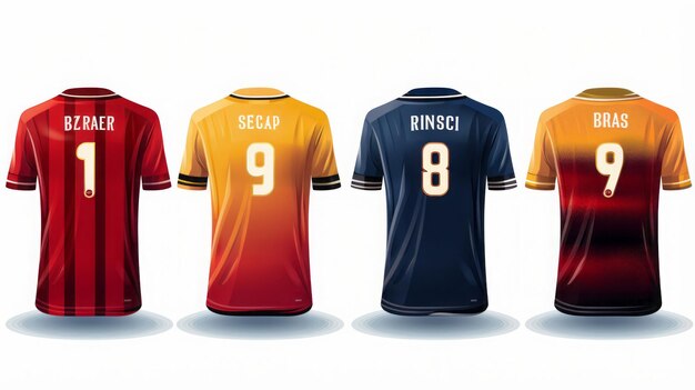 maillots de football avec numéro