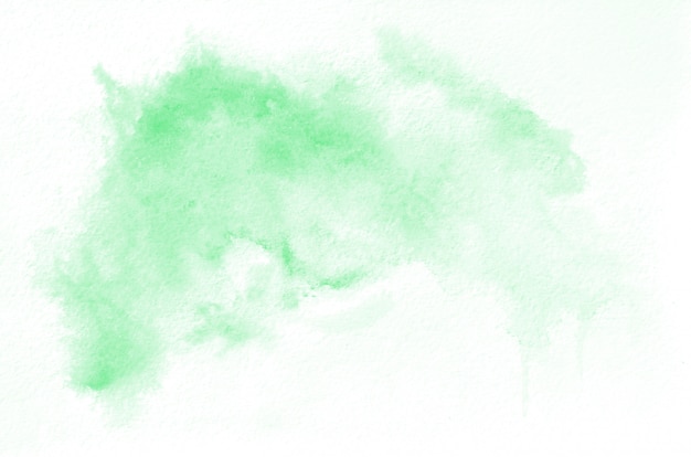 Main Dessiné Forme Aquarelle Verte