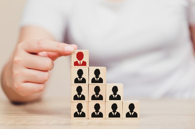 Main ressources humaines d'affaires, employé de recrutement et talent