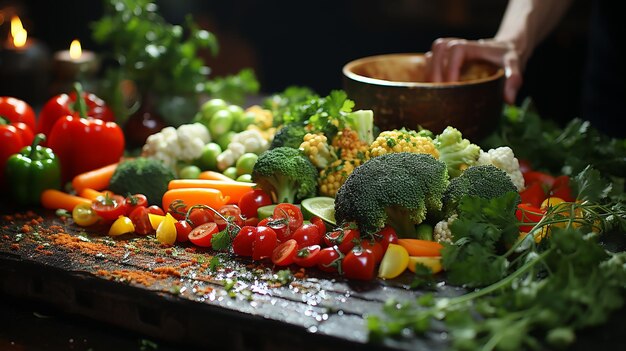 Main tenant des légumes frais biologiques pour une alimentation saine