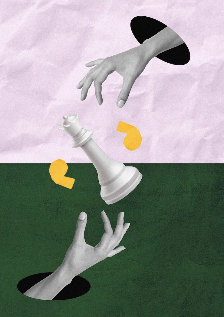 Photo les mains de l'art du collage