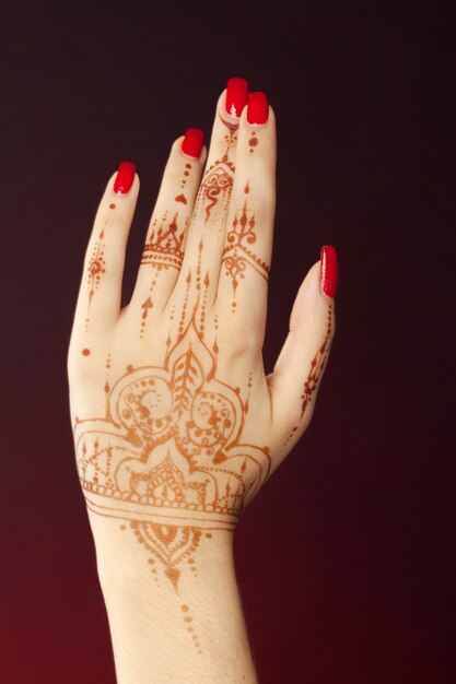 Mains De Femme Avec Mehndi