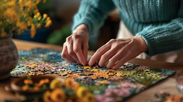 Des mains qui résolvent des énigmes montrent leur ingéniosité.