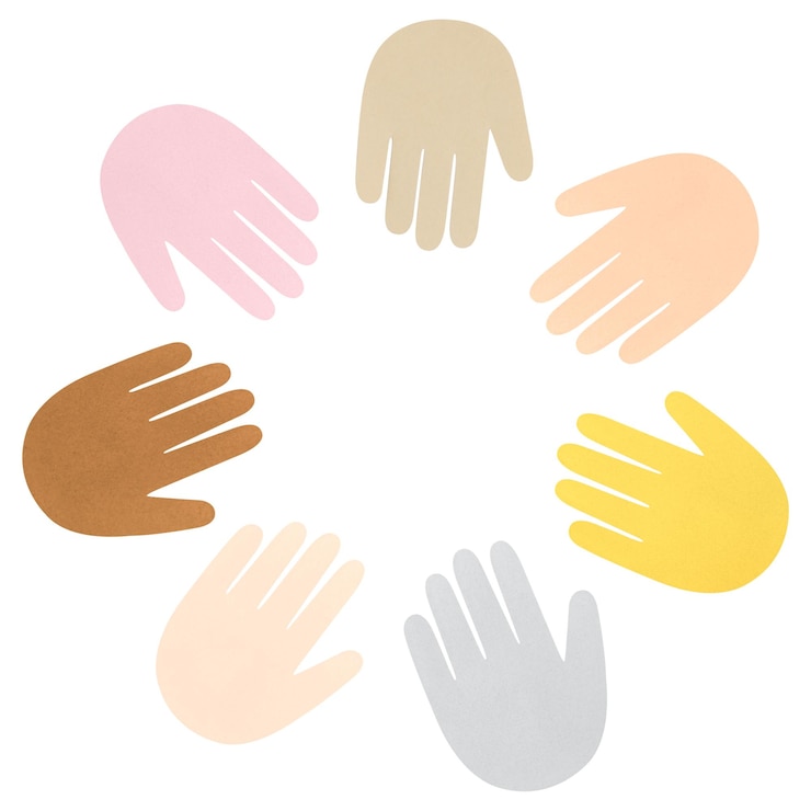 Photo des mains d'unité autocollant png fond transparent